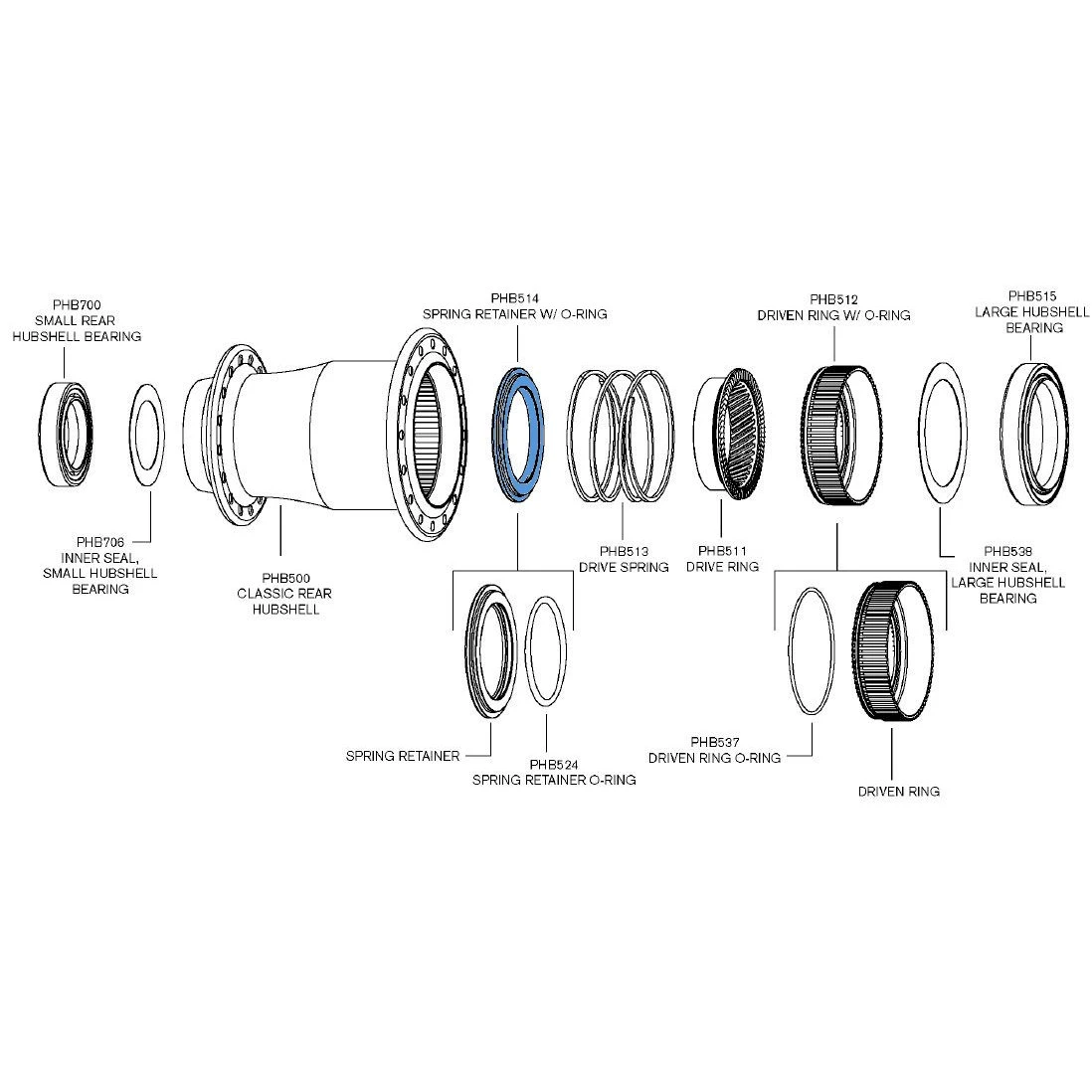 Chris-king Chris King Freehub Drive Spring Retainer (PHB514)