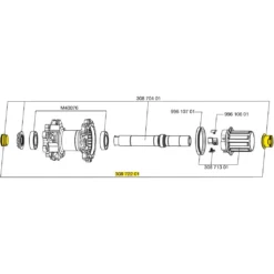 Mavic Axle Adapter For Crossmax SLR 2012 Rear Wheel To 12x135mm - 30872201