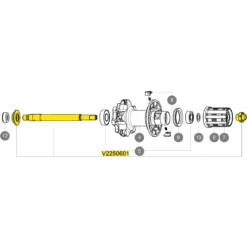 Mavic Rear Wheel Axle For Ksyrium Pro Disc IS 6-Bolt From 2015 - V2250601