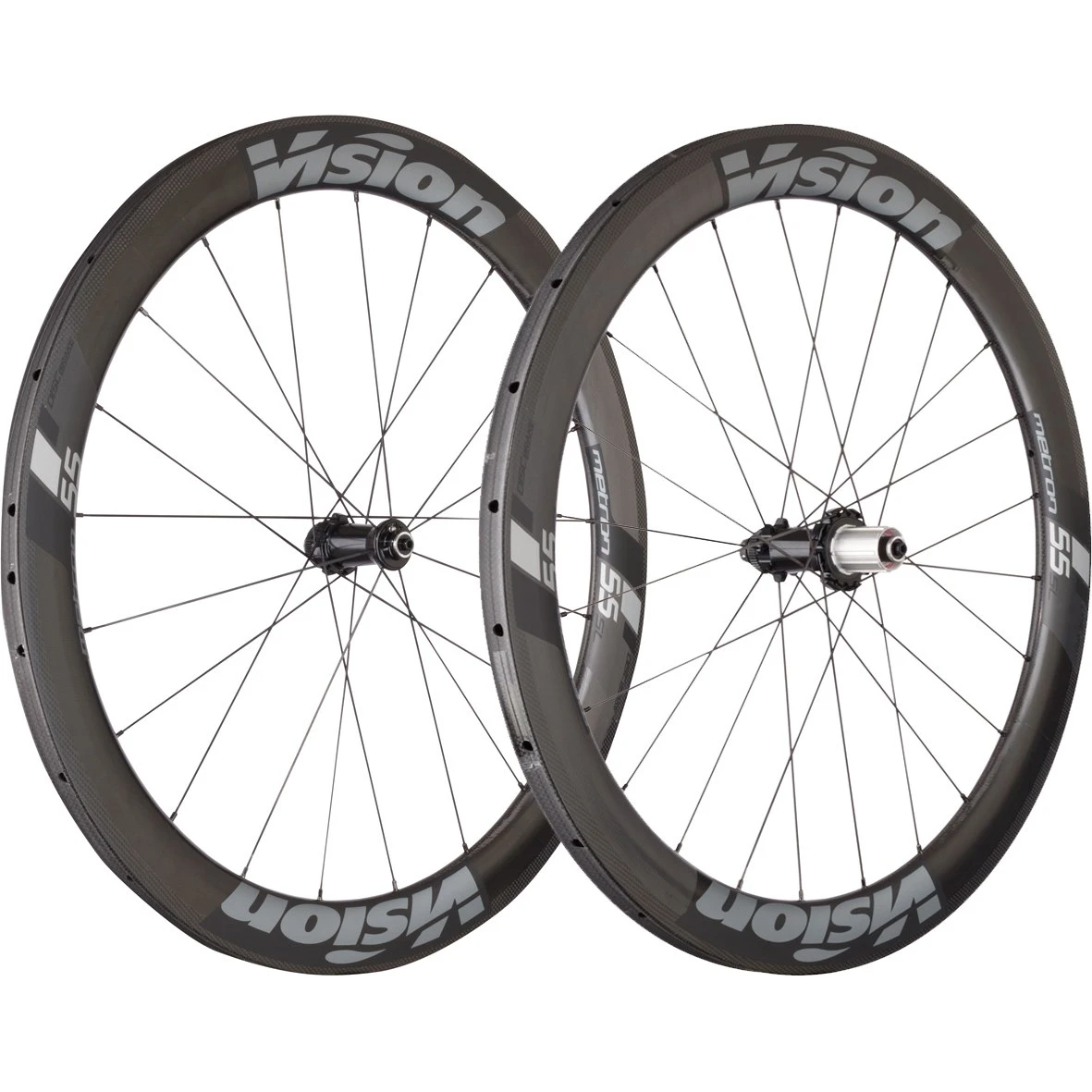 Vision Metron 55 SL Disc Carbon Wheelset - Tubular - Centerlock - FW: 12x100mm/QR | RW: 12x142mm/QR - SRAM XDR