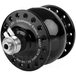 SON Delux Hub Dynamo - Centerlock - QR - 32 Holes - Black Anodized