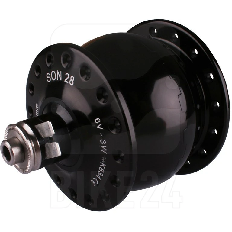 SON 28 Hub Dynamo - QR - Black Anodized