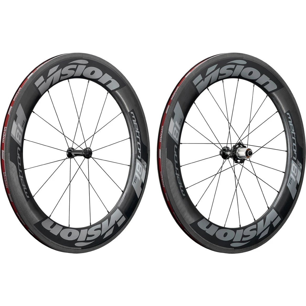 Vision Metron 81 SL Carbon Wheelset - Tubeless Ready - Clincher - SRAM XDR