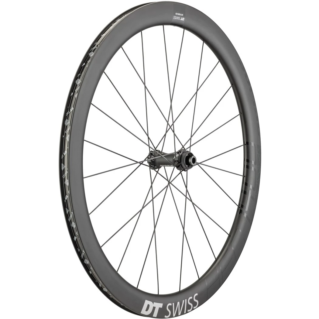 Dt-swiss DT Swiss HEC 1400 SPLINE 47 Voorwiel - 28" | Carbon | Clincher | Centerlock - 12x100mm - Zwart