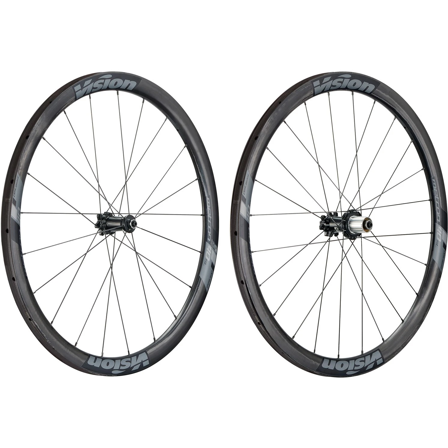 Vision Metron 40 SL Disc Carbon Wheelset - Tubular - Centerlock - FW: 12x100mm/QR | RW: 12x142mm/QR - SRAM XDR