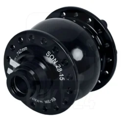 SON 28 15 Hub Dynamo - 6-Bolt - 15x100mm - Black Anodized