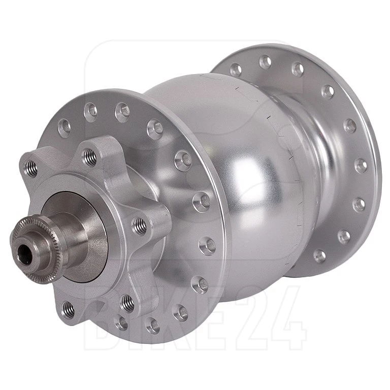 SON 28 135 Fatbike Naafdynamo - 6 Gaten - QR 10x135mm - 32 Gaten - Rear Disc Spacing - Silver Anodized - Image 2