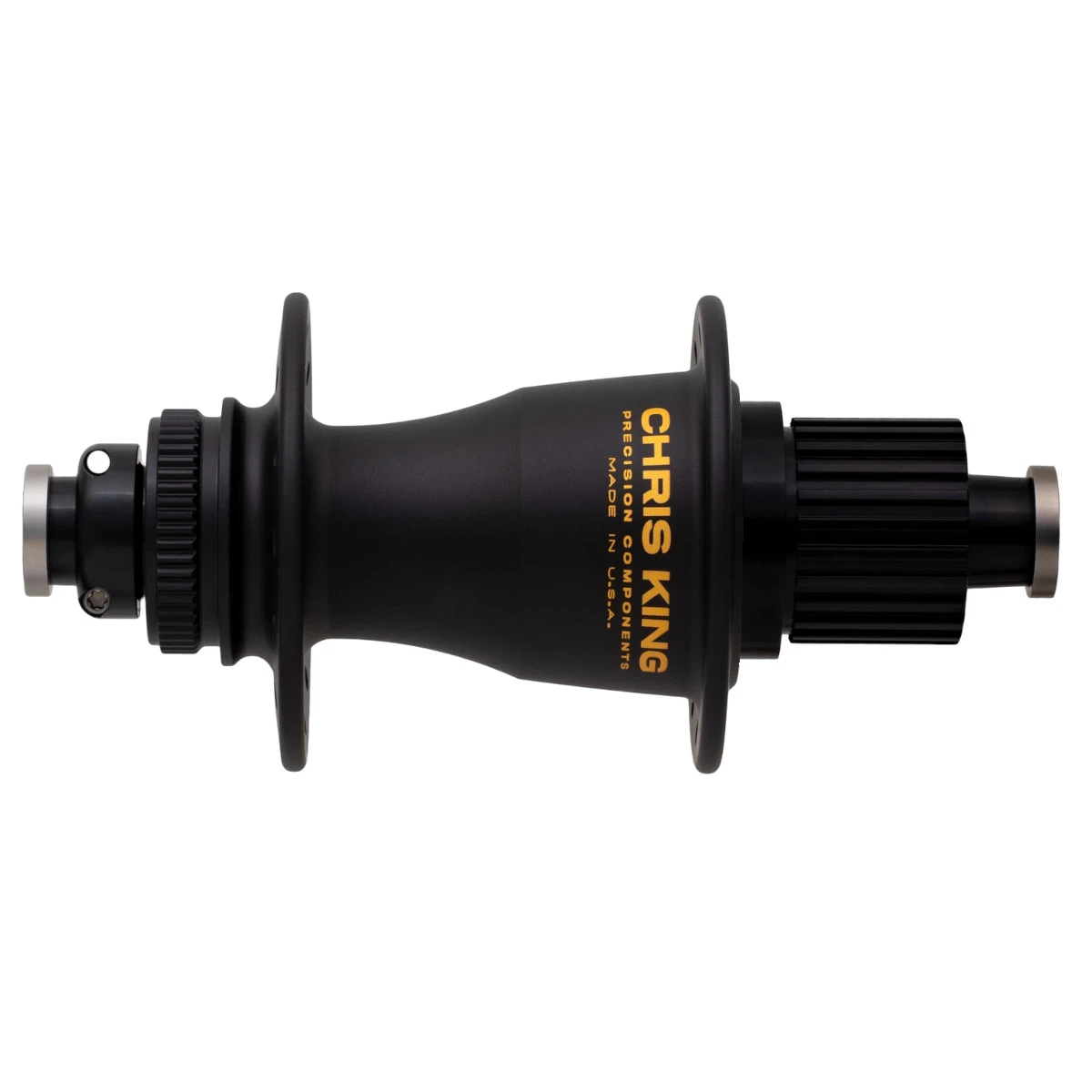 Chris-king Chris King Rear Hub - Centerlock - Boost - 12x148mm - Shimano Micro Spline - Two Tone Black / Gold