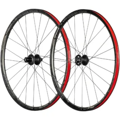 Chris-king Chris King GRD23 Wielset - 28" | Carbon | Hookless | Centerlock | RD45D - 12x100mm | 12x142mm - HG 11 | Zwart