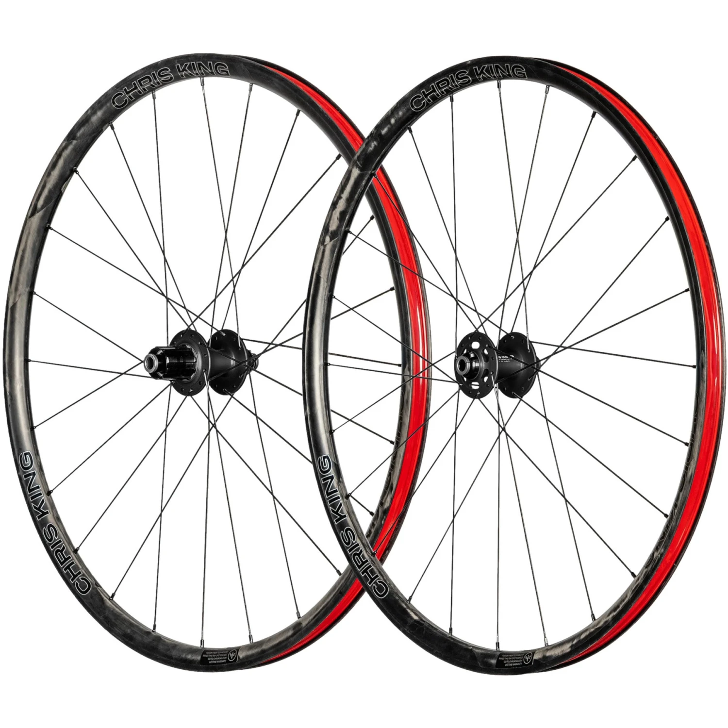 Chris-king Chris King GRD23 Wielset - 28" | Carbon | Hookless | Centerlock | RD45D - 12x100mm | 12x142mm - HG 11 | Zwart