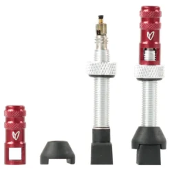 Effetto Mariposa Caffélatex Tubeless Ventiel - 2 Stuk - 40mm - Zilver/rood