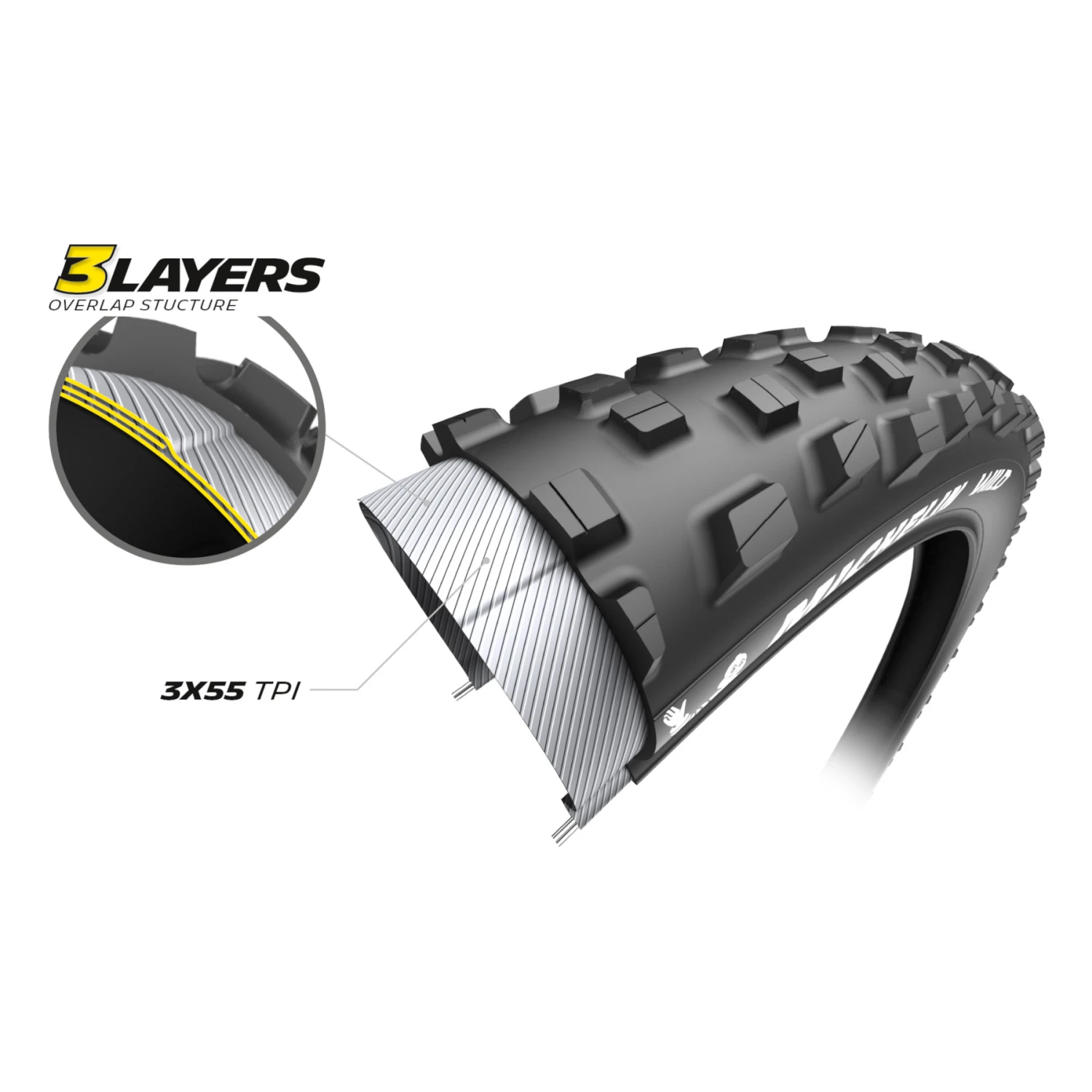 Michelin Wild Access Line MTB Wire Bead Tire - 27.5x2.25" - Image 3