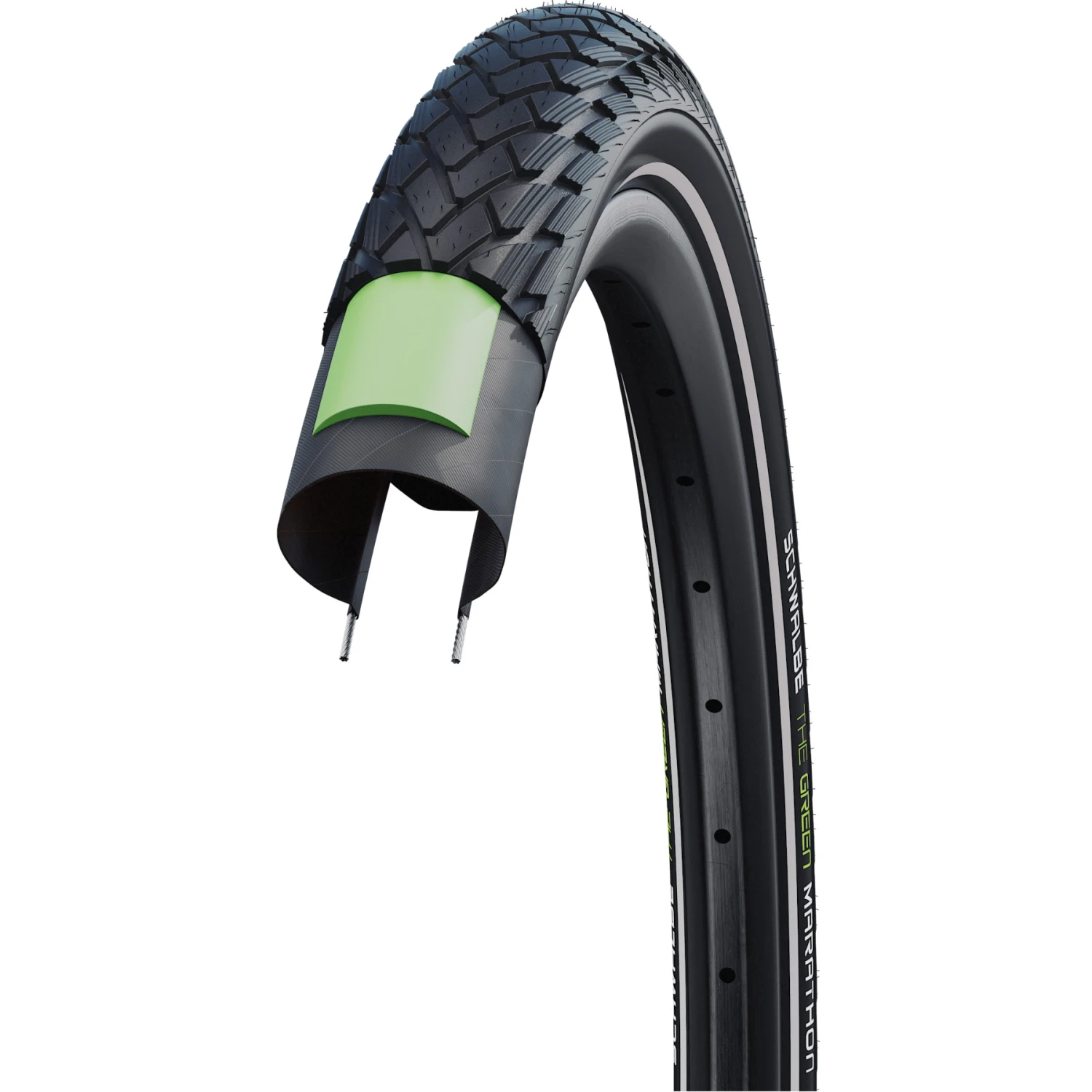 Schwalbe Marathon Draadband - Performance | Addix Eco | Green Guard - ECE-R75 - 28x2.0" | Black Reflex - Image 4
