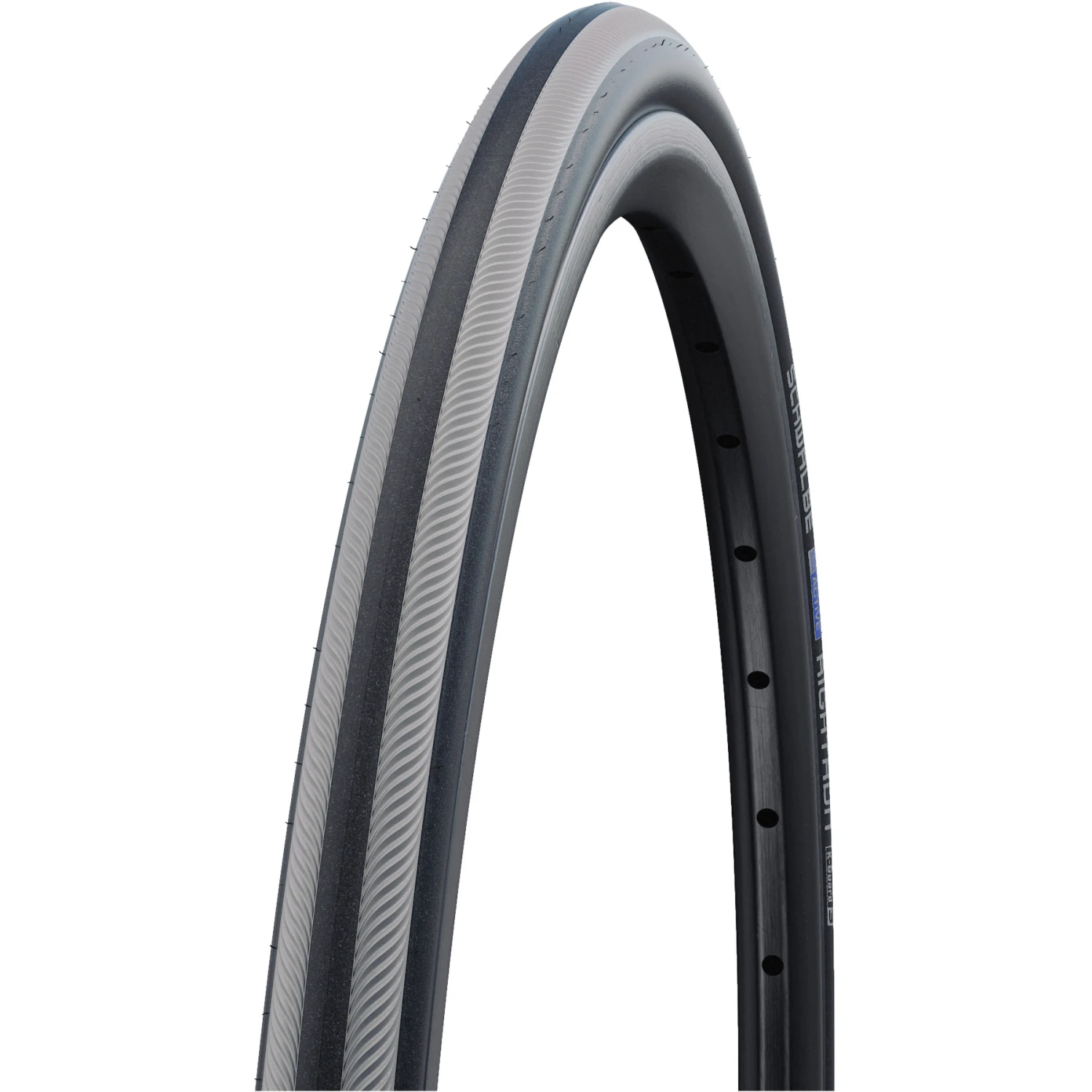 Schwalbe Rightrun Draadband - Active | Black 'n' Roll | K-Guard - 20x1.00" | Grey Stripes