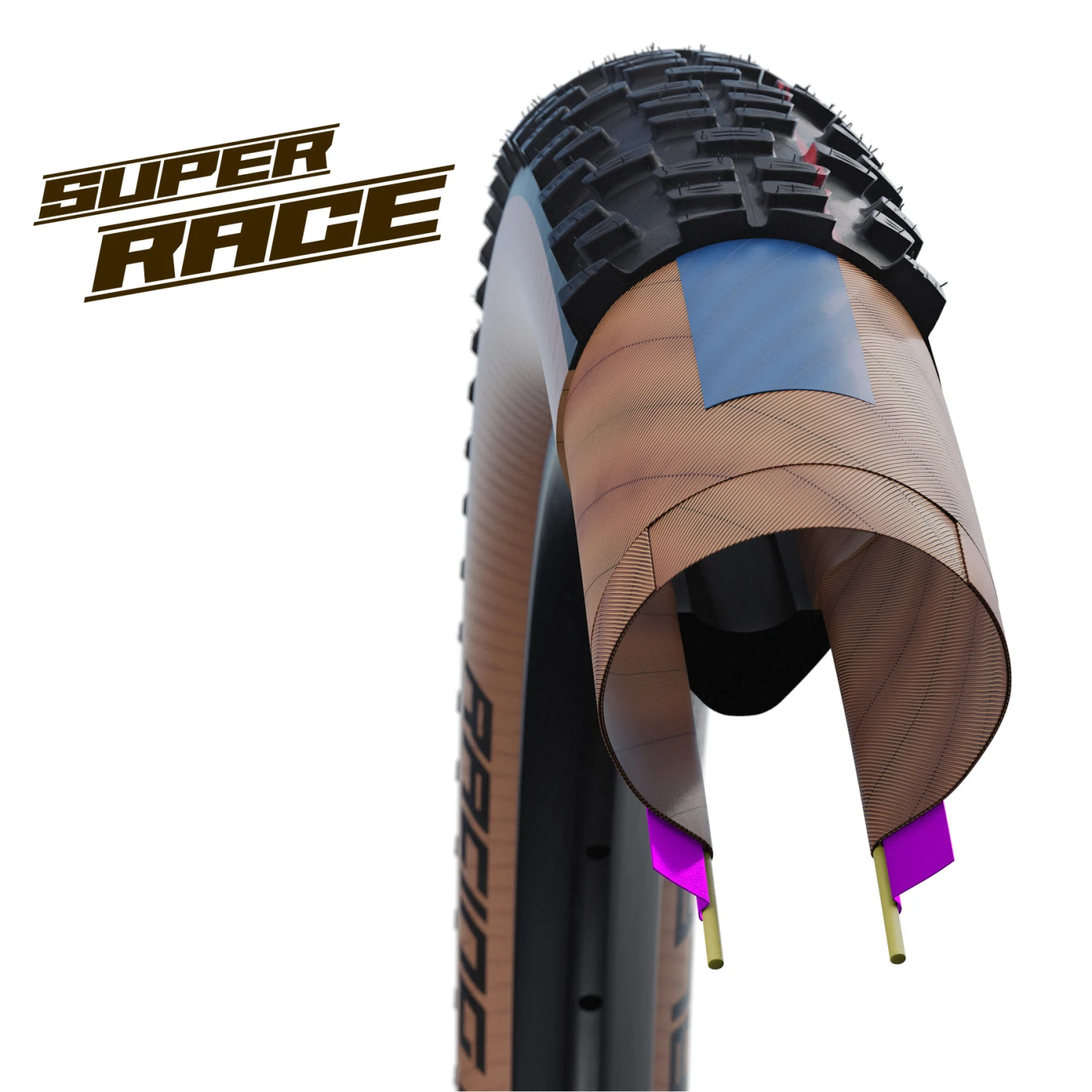 Schwalbe Thunder Burt Evolution MTB Folding Tire - AddixSpeed - SuperRace - TLEasy - 29x2.35 Inches - Transparent-Skin - Image 4