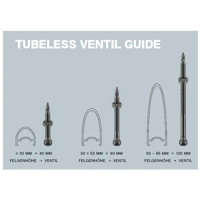 Schwalbe Tubeless Valves (1 Pair) - 40/60/100mm - Image 4