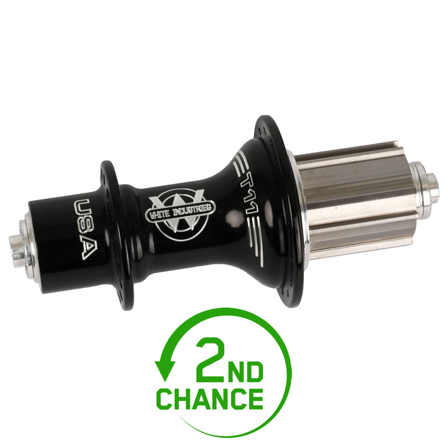 White Industries T11 Achterwielnaaf | QR 10x130mm | Campagnolo Freehub - Zwart - B-Keus